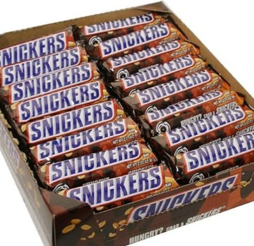 Snickers chocolate candy bars - candy,